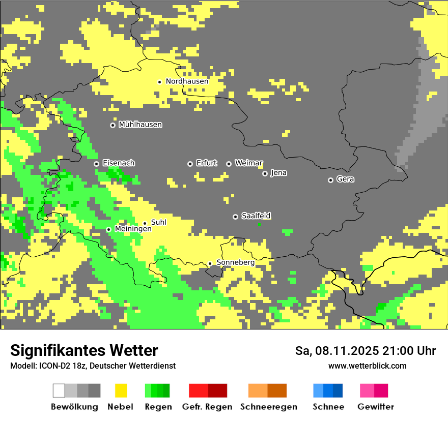 Modellkarten Signifikantes Wetter
