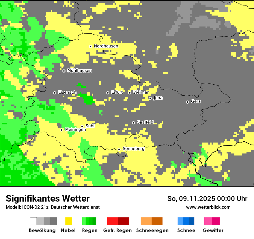 Modellkarten Signifikantes Wetter
