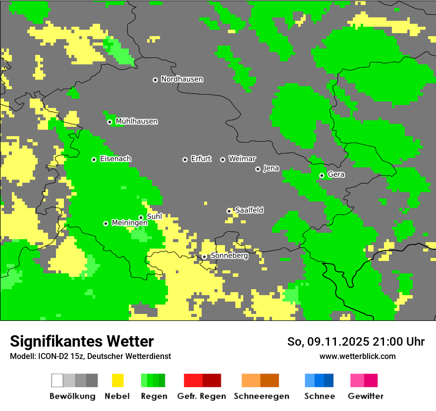 Modellkarten Signifikantes Wetter