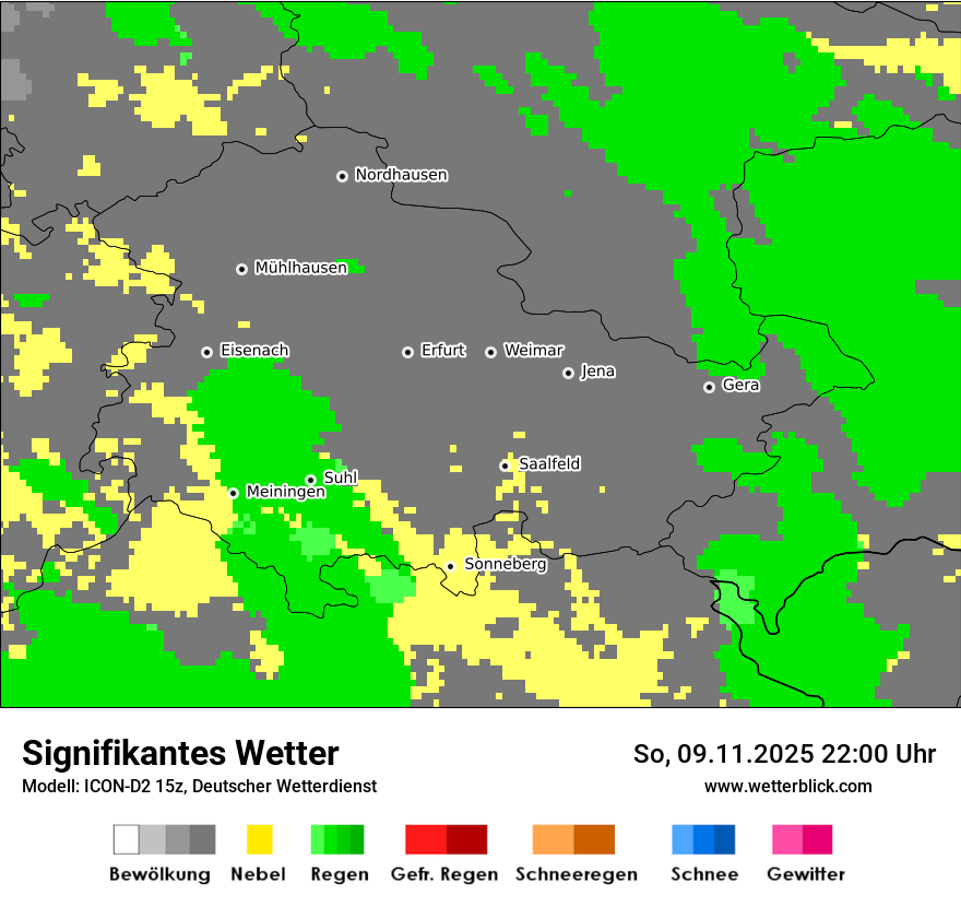 Modellkarten Signifikantes Wetter