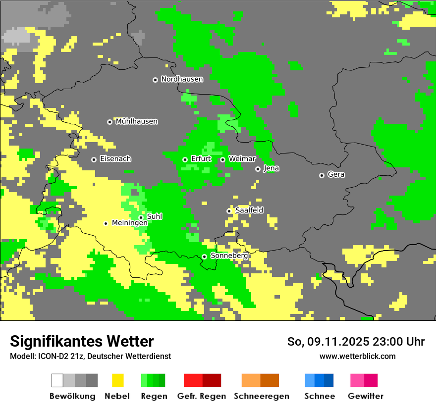 Modellkarten Signifikantes Wetter