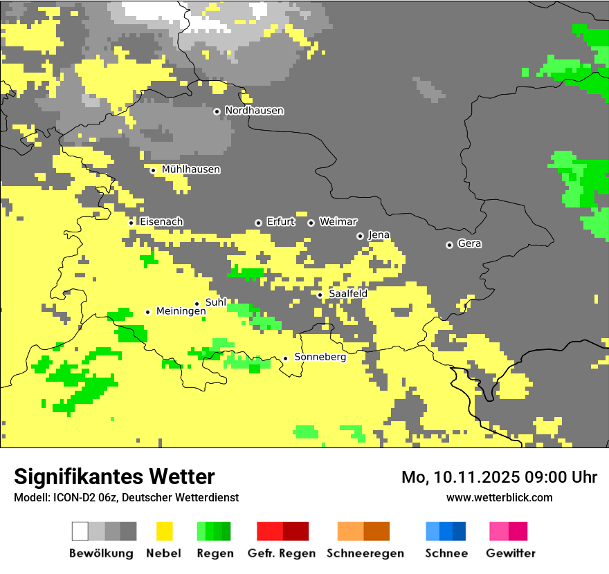Modellkarten Signifikantes Wetter