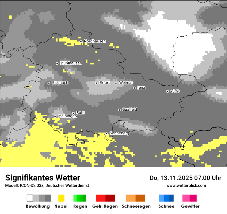 Modellkarten Signifikantes Wetter