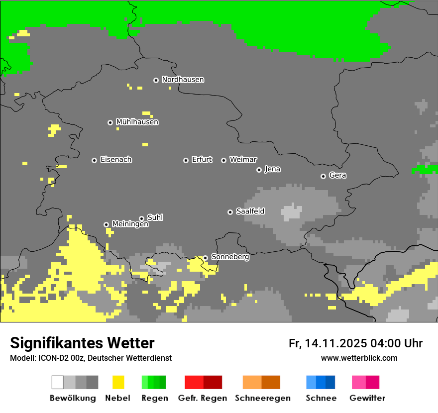 Modellkarten Signifikantes Wetter