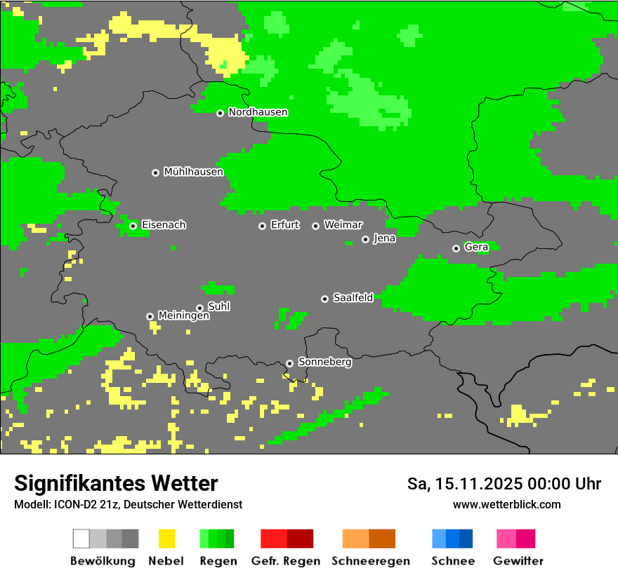Modellkarten Signifikantes Wetter