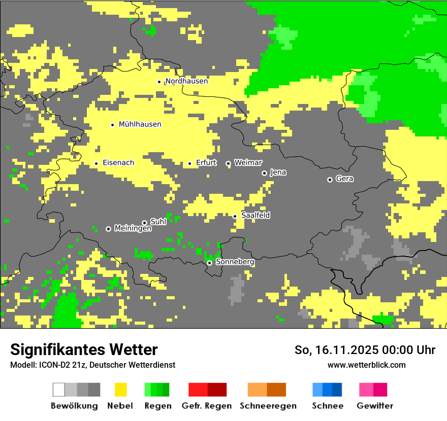Modellkarten Signifikantes Wetter