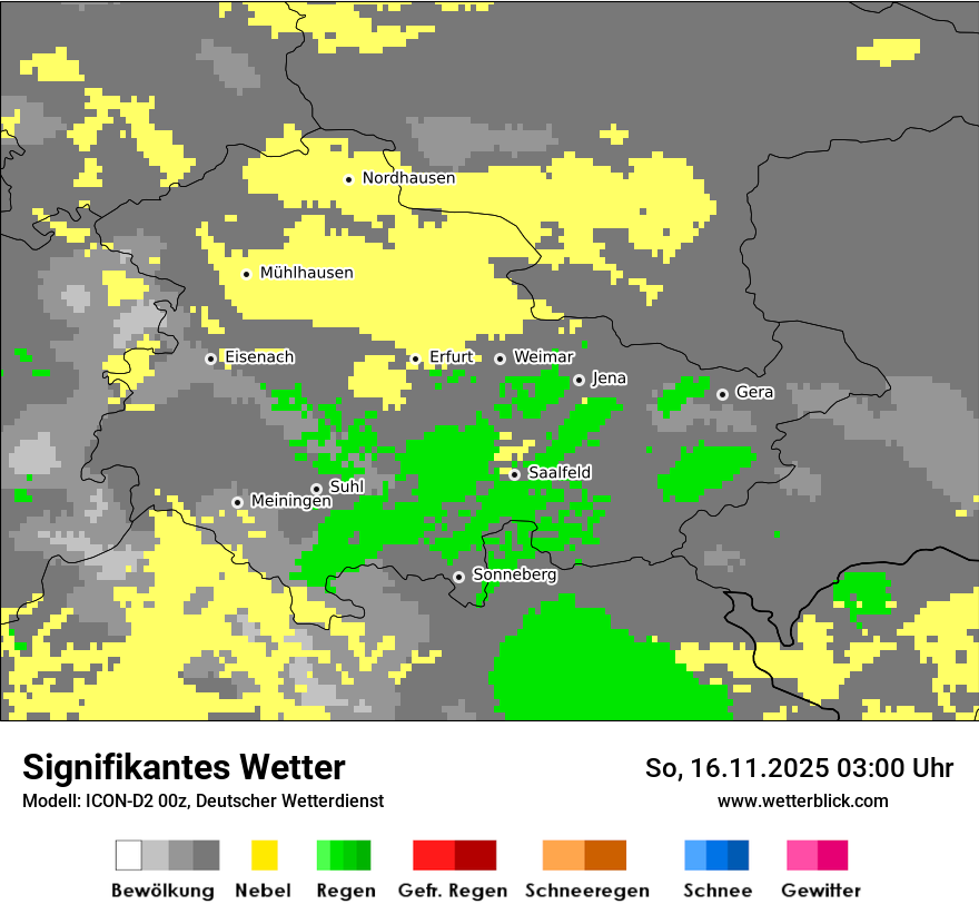 Modellkarten Signifikantes Wetter
