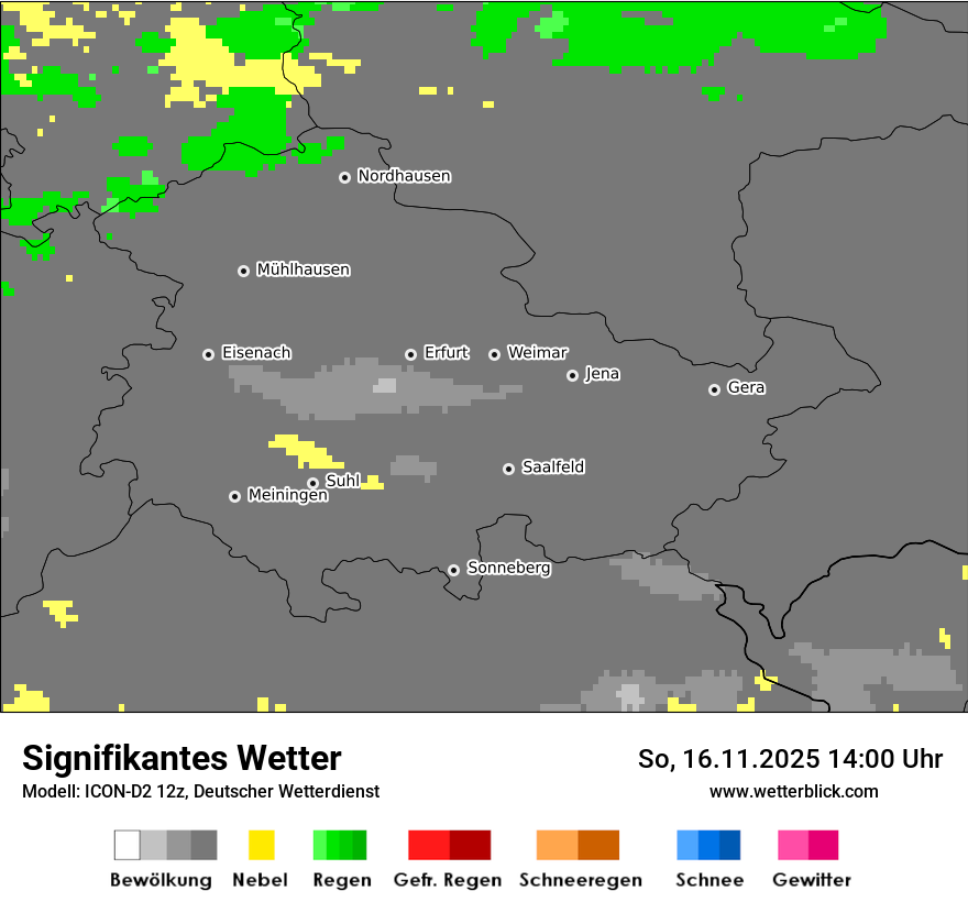 Modellkarten Signifikantes Wetter