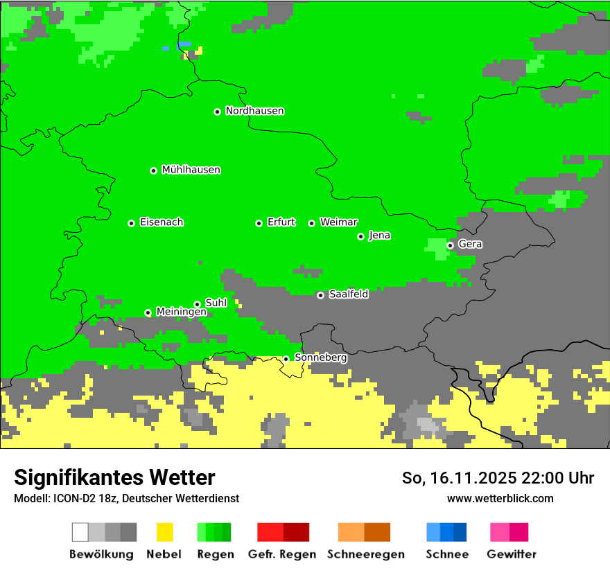 Modellkarten Signifikantes Wetter
