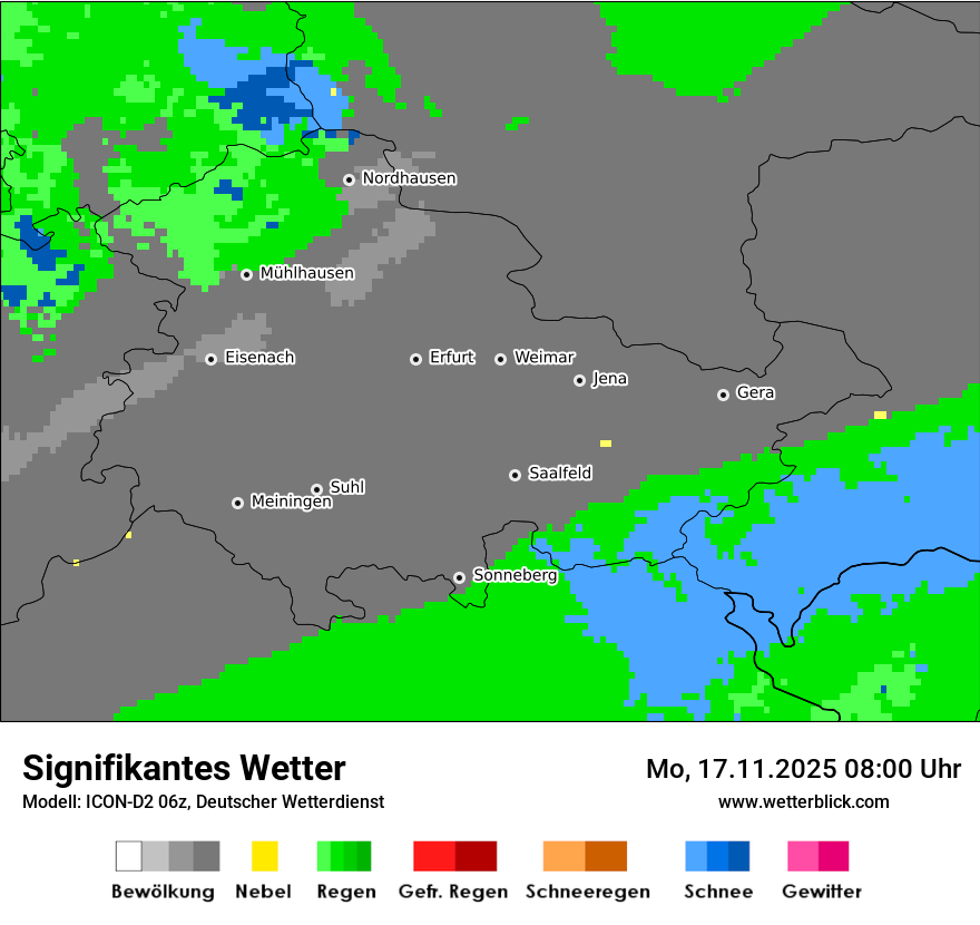 Modellkarten Signifikantes Wetter