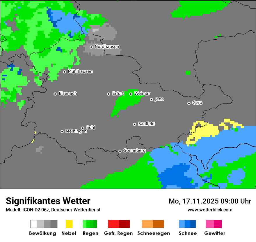 Modellkarten Signifikantes Wetter