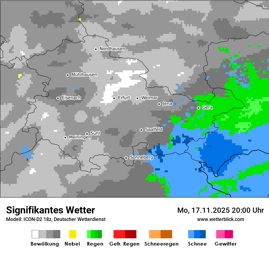 Modellkarten Signifikantes Wetter