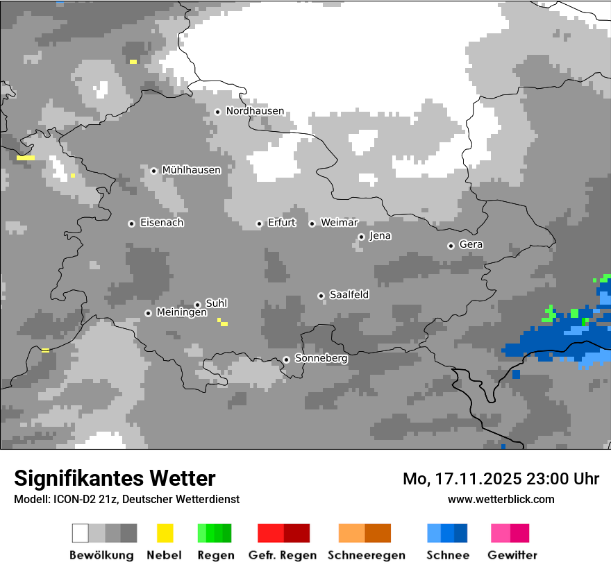 Modellkarten Signifikantes Wetter