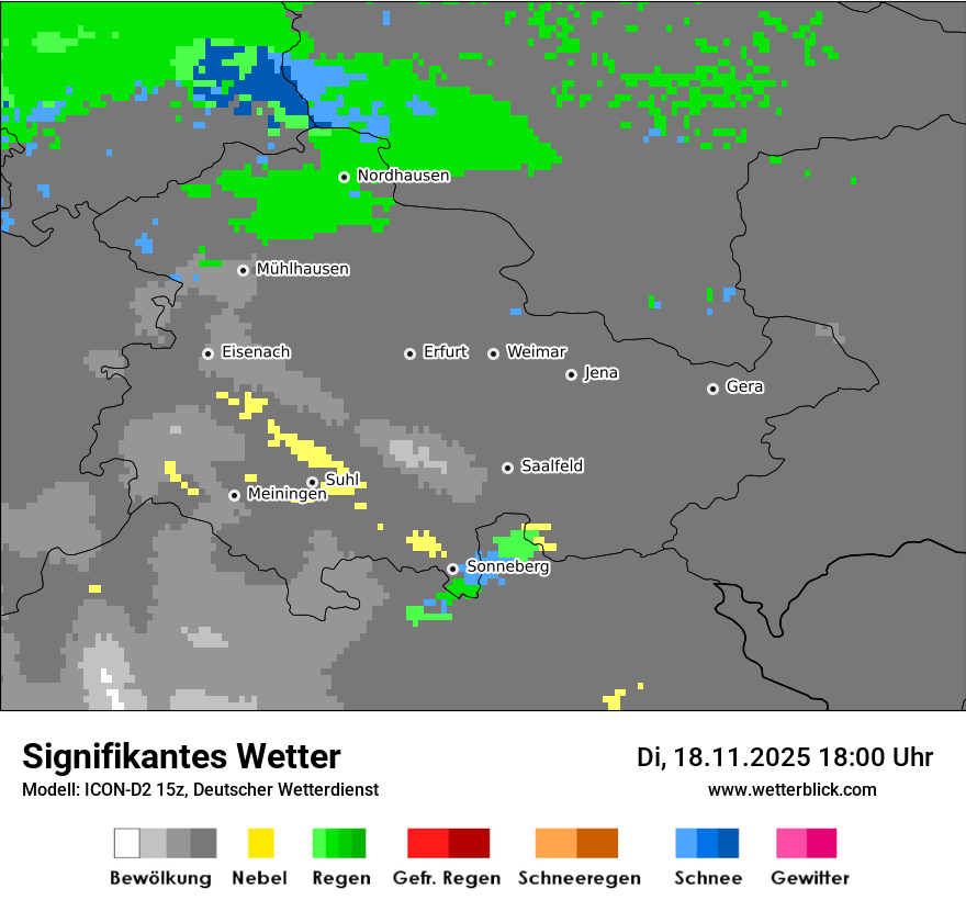 Modellkarten Signifikantes Wetter