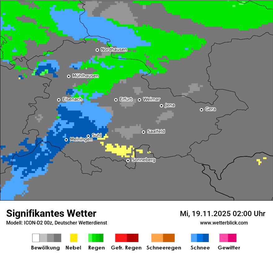 Modellkarten Signifikantes Wetter