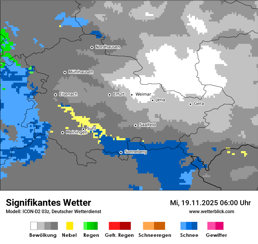 Modellkarten Signifikantes Wetter