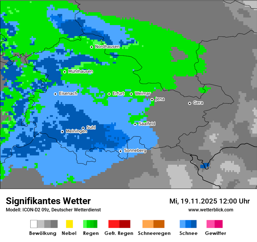 Modellkarten Signifikantes Wetter