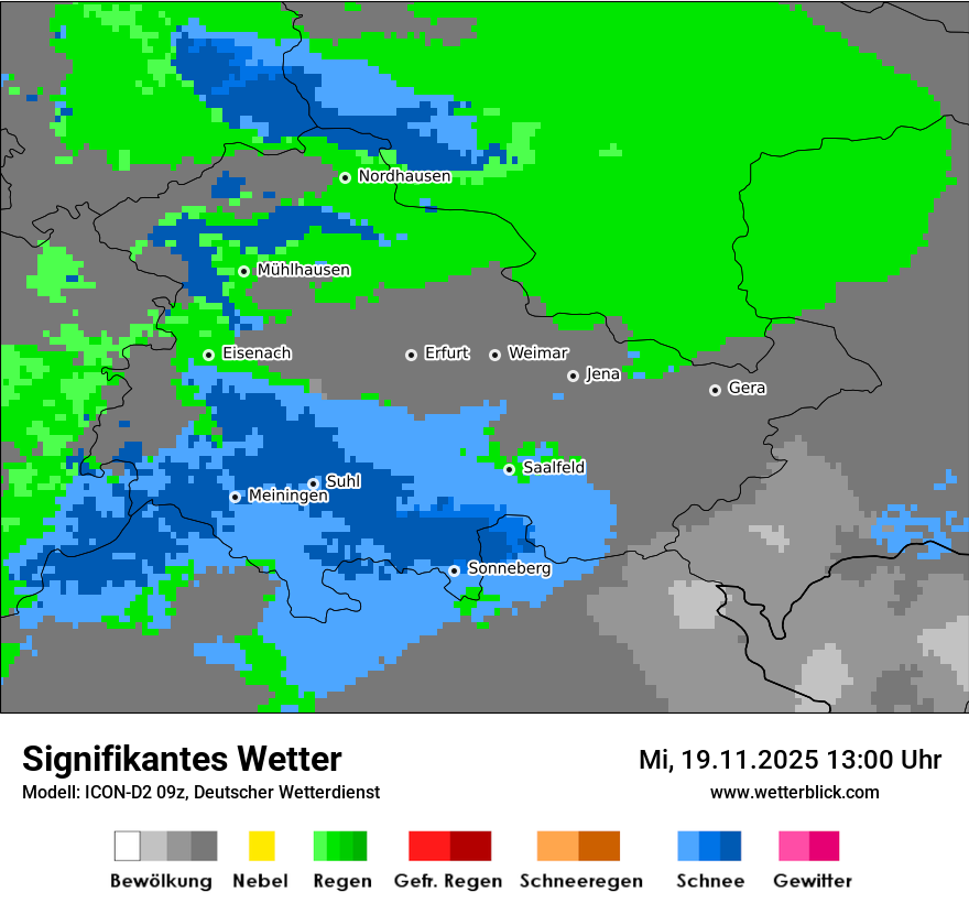 Modellkarten Signifikantes Wetter