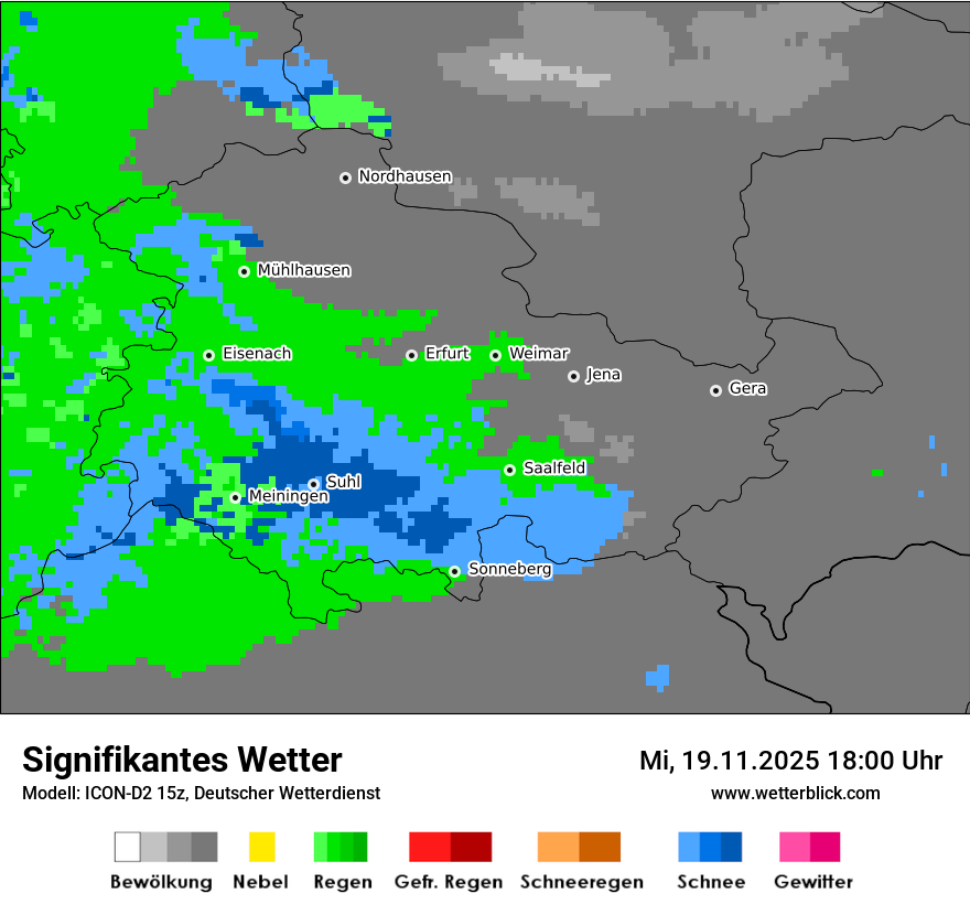 Modellkarten Signifikantes Wetter