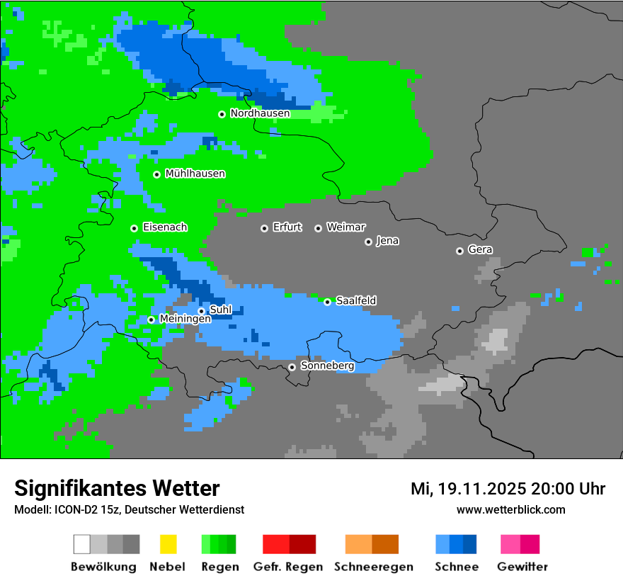 Modellkarten Signifikantes Wetter