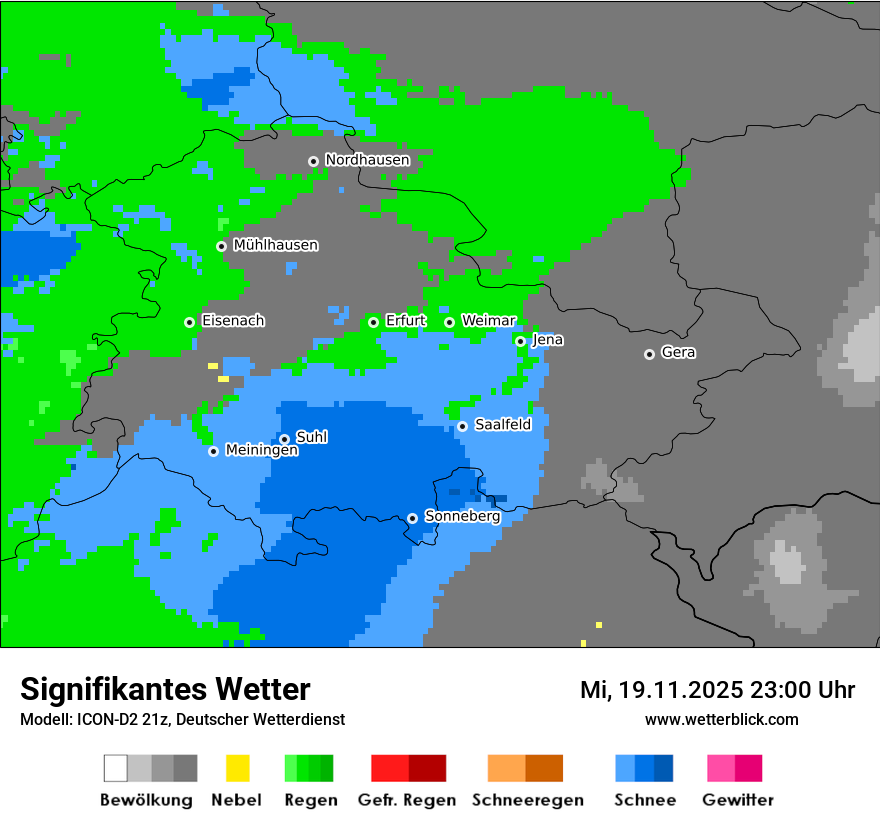 Modellkarten Signifikantes Wetter