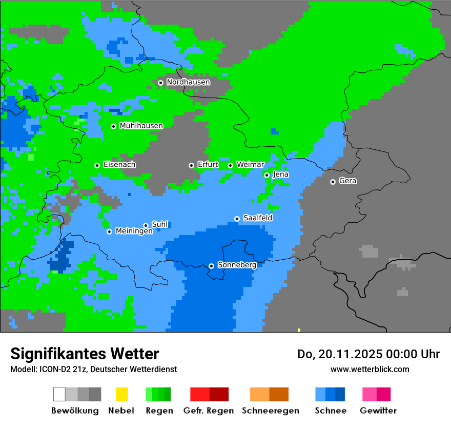 Modellkarten Signifikantes Wetter