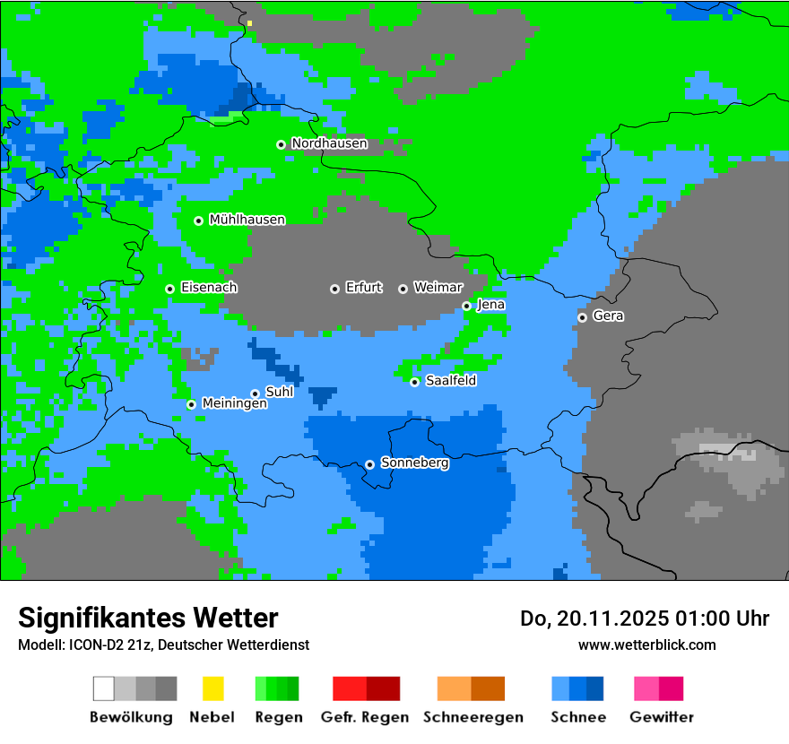 Modellkarten Signifikantes Wetter