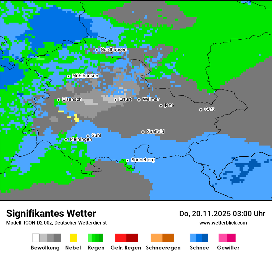 Modellkarten Signifikantes Wetter