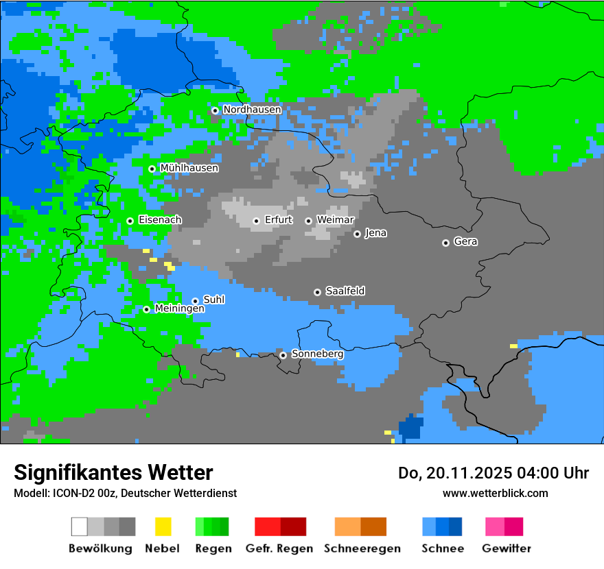 Modellkarten Signifikantes Wetter