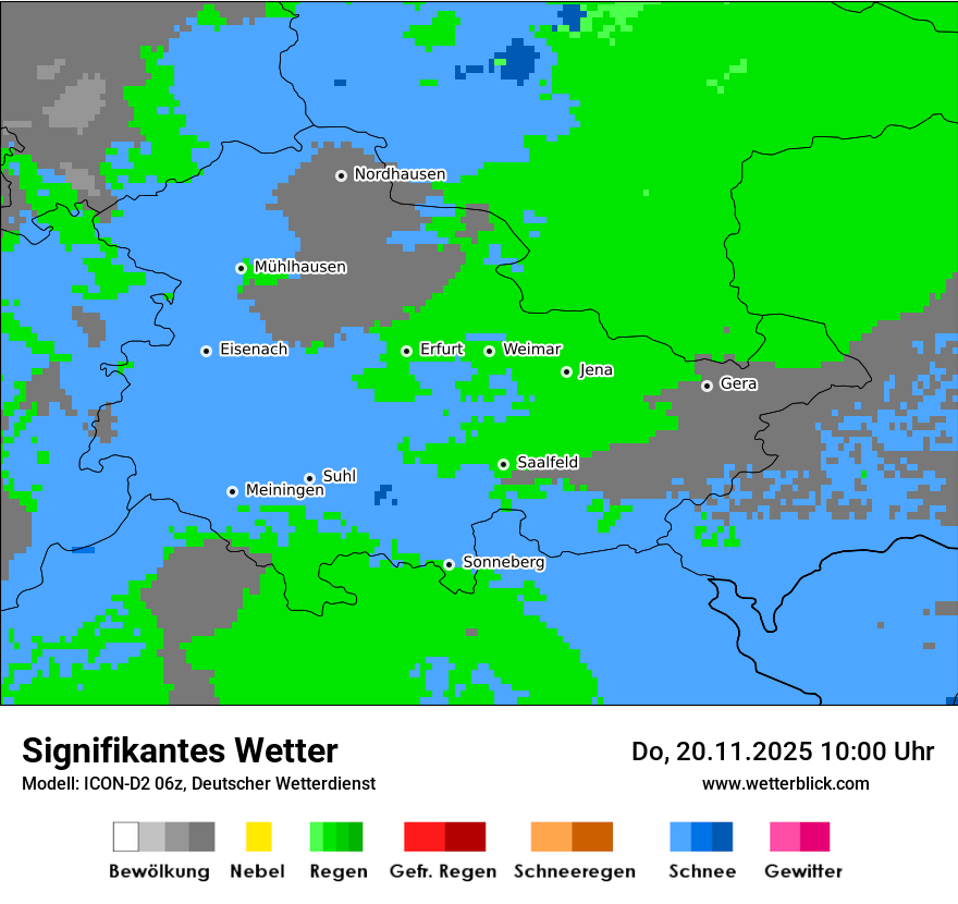 Modellkarten Signifikantes Wetter