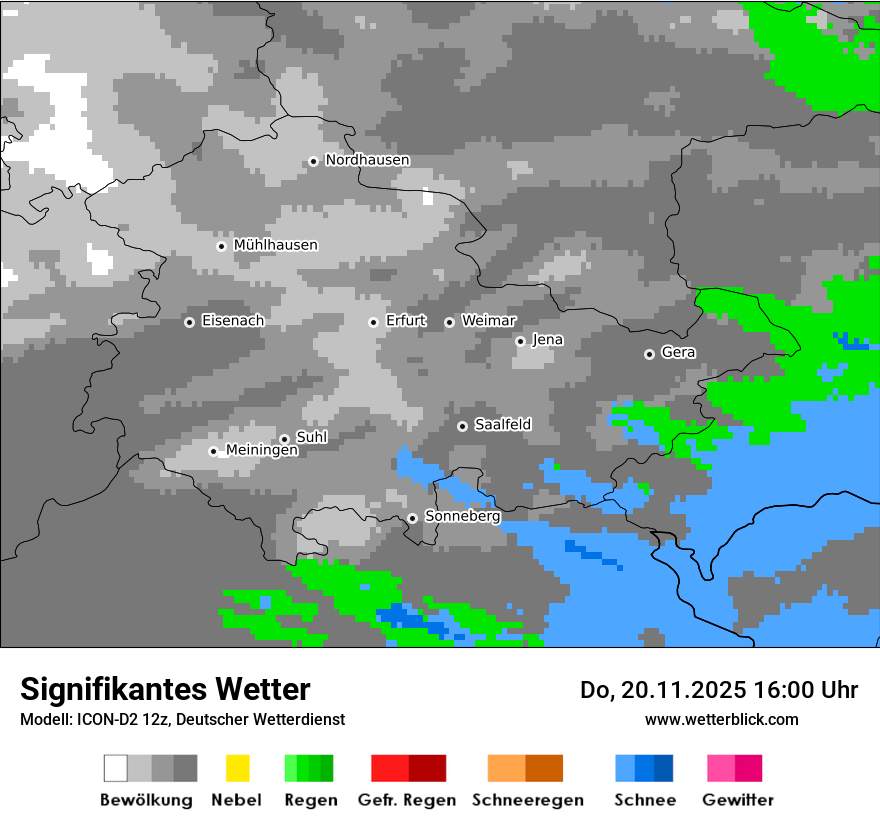 Modellkarten Signifikantes Wetter