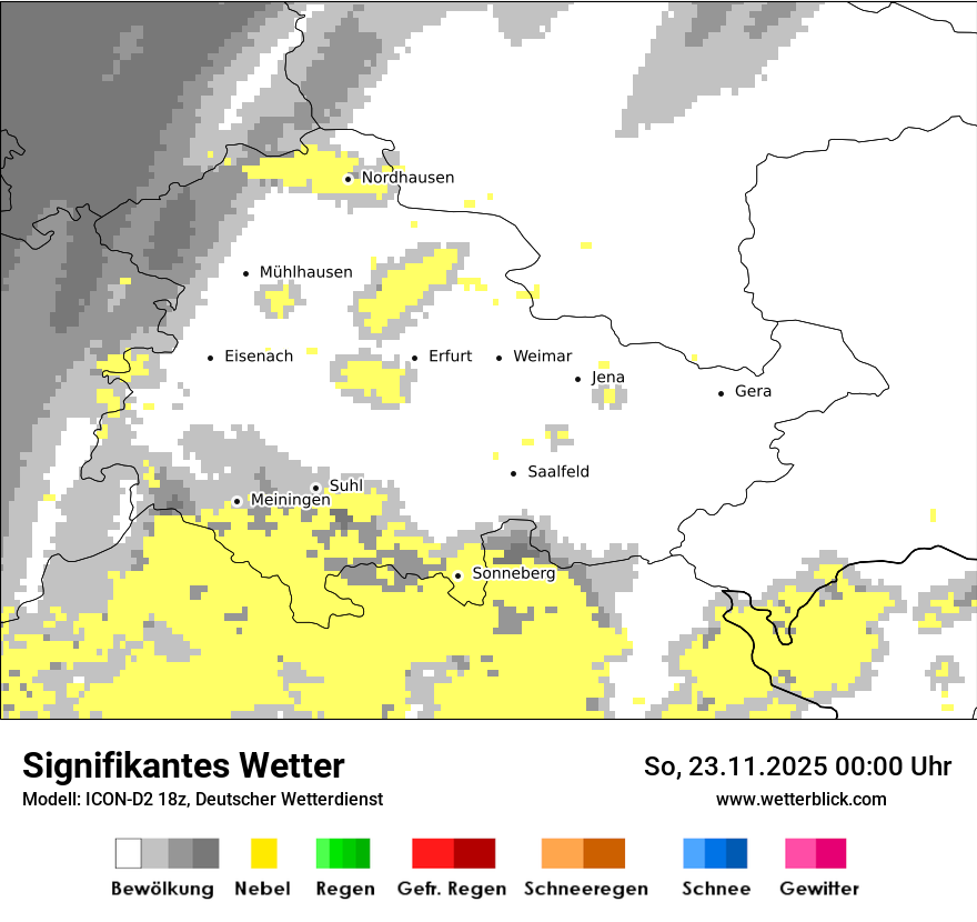 Modellkarten Signifikantes Wetter
