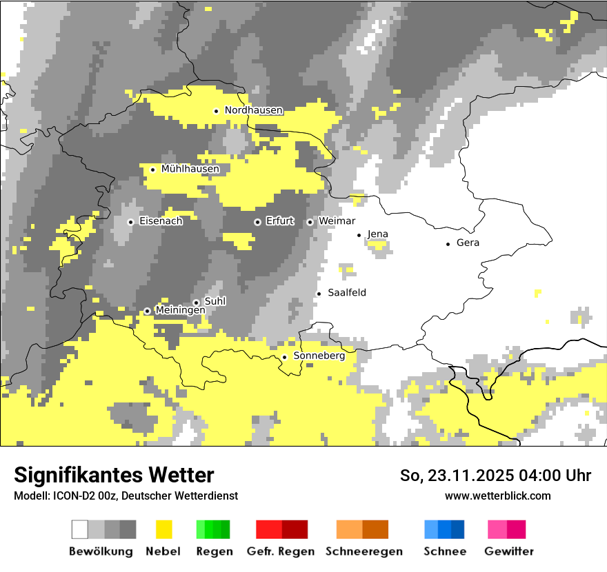 Modellkarten Signifikantes Wetter