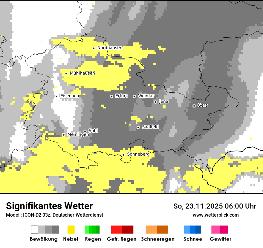 Modellkarten Signifikantes Wetter