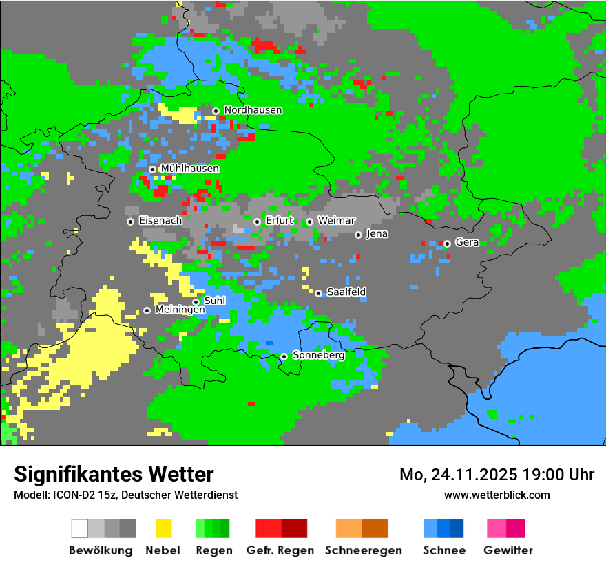 Modellkarten Signifikantes Wetter