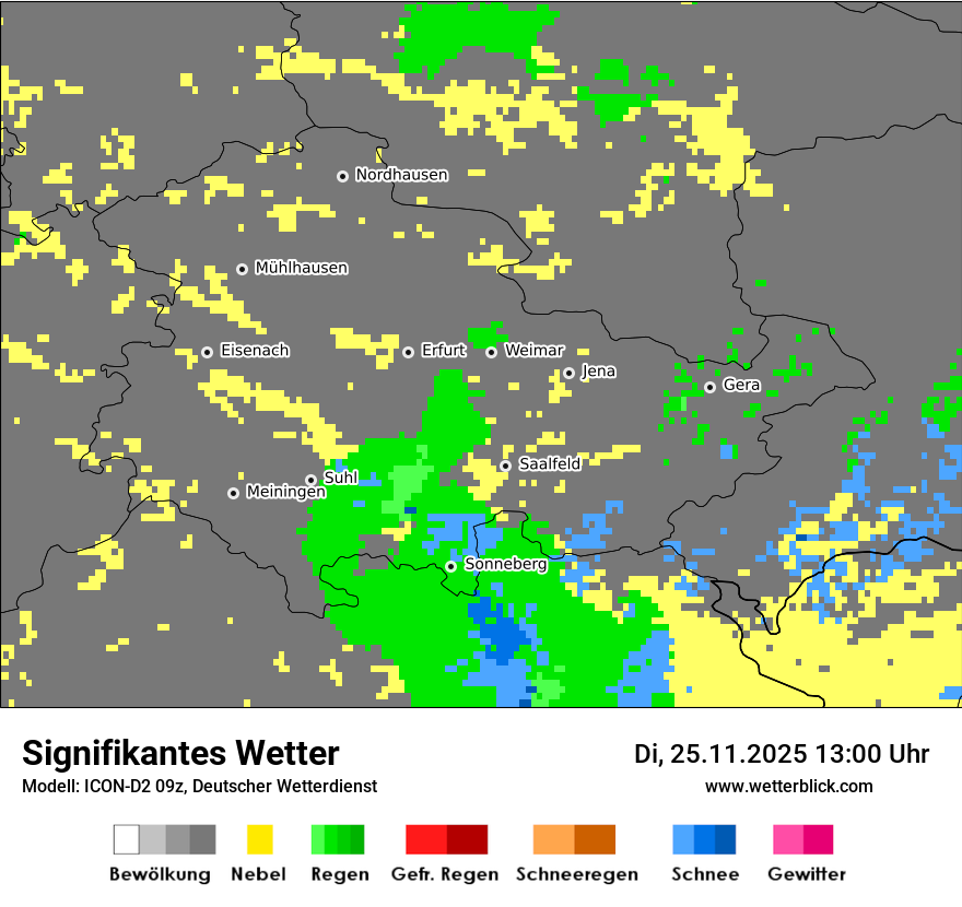 Modellkarten Signifikantes Wetter
