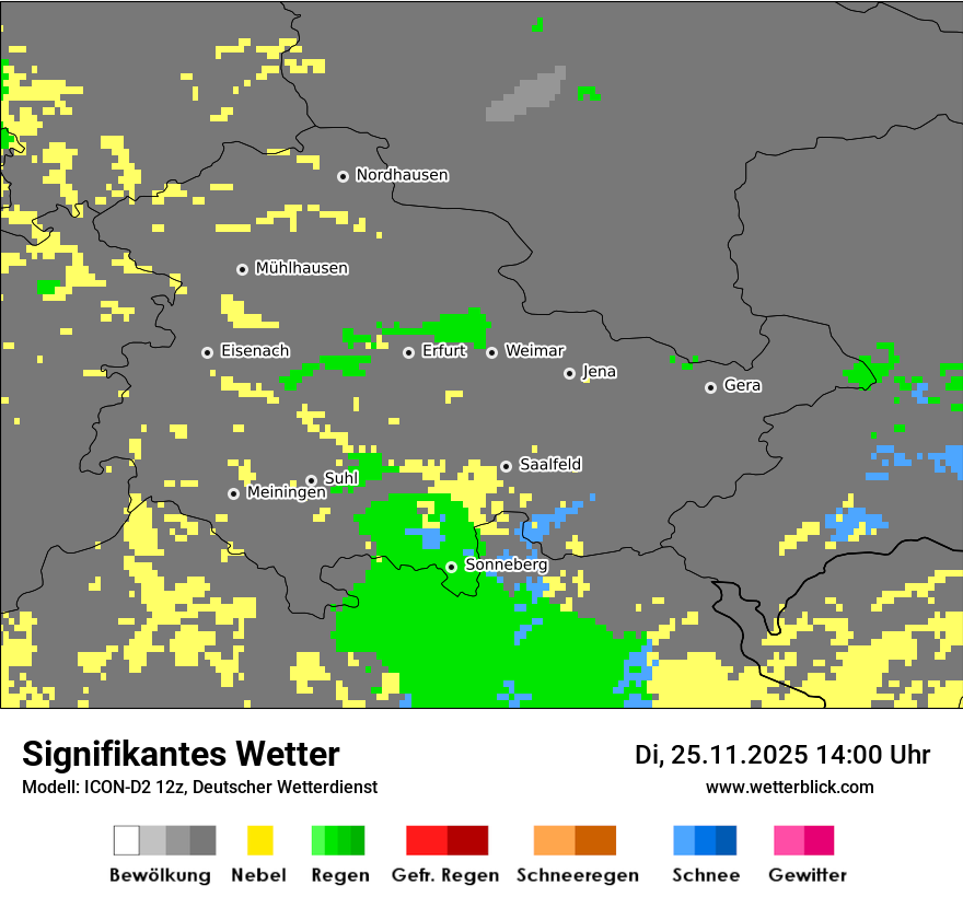 Modellkarten Signifikantes Wetter