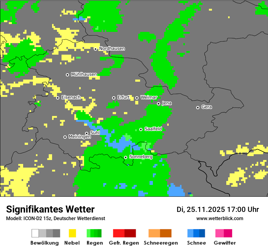 Modellkarten Signifikantes Wetter