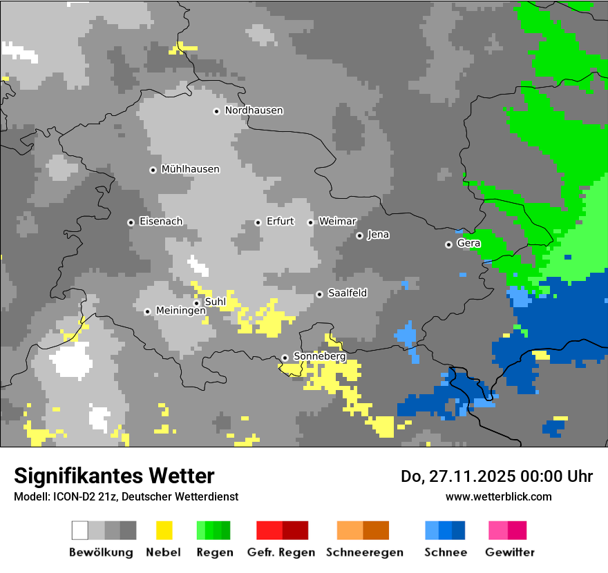 Modellkarten Signifikantes Wetter