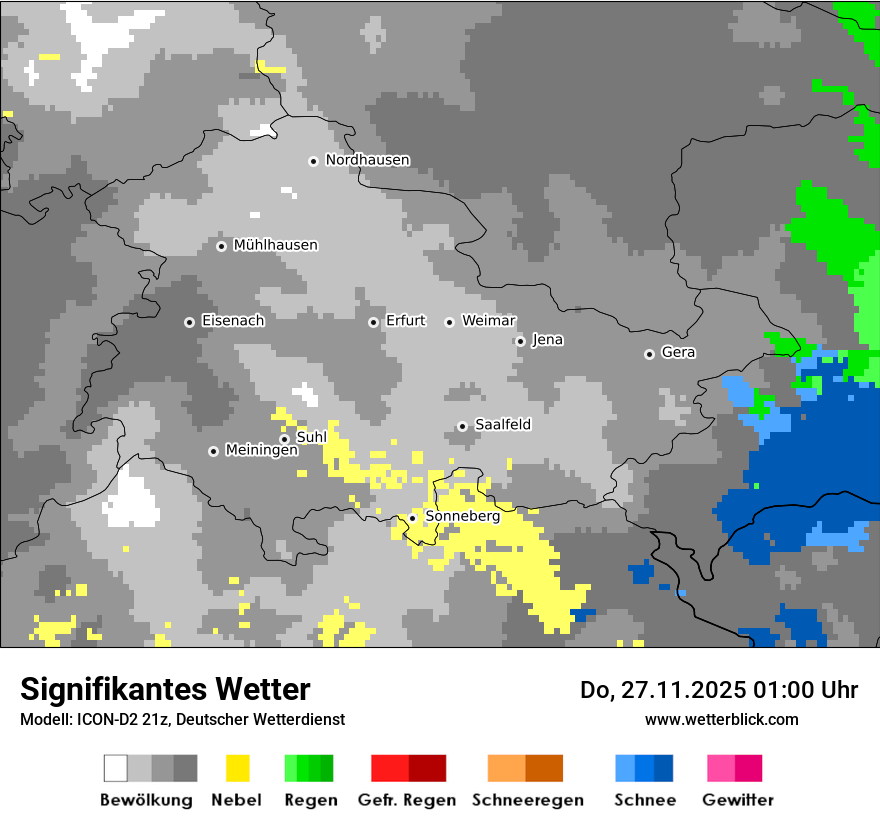 Modellkarten Signifikantes Wetter