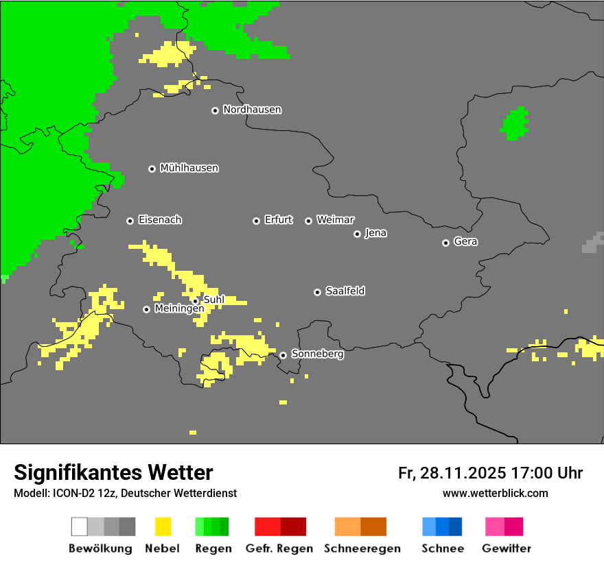 Modellkarten Signifikantes Wetter