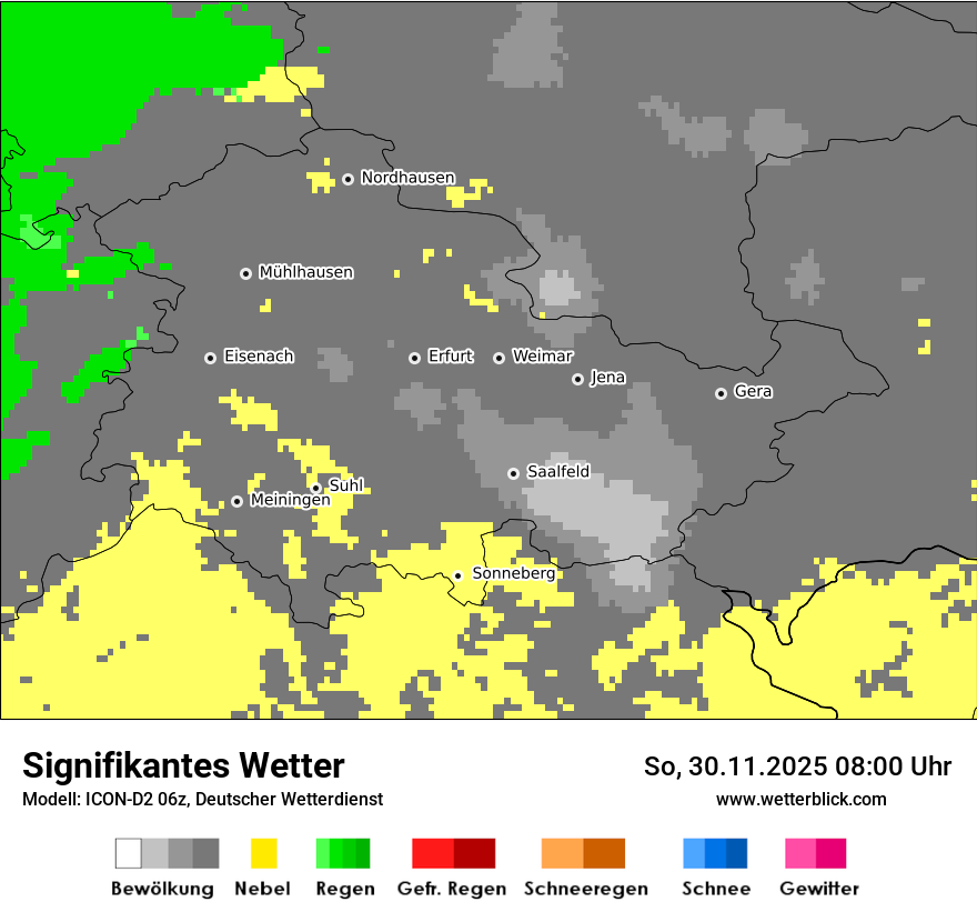Modellkarten Signifikantes Wetter