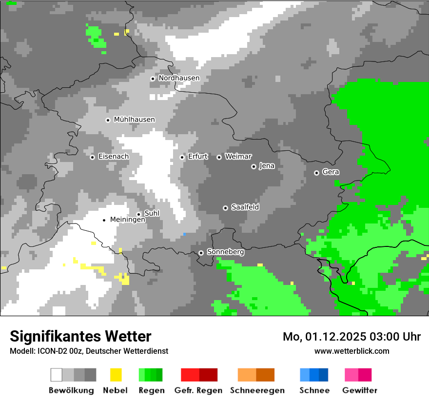 Modellkarten Signifikantes Wetter