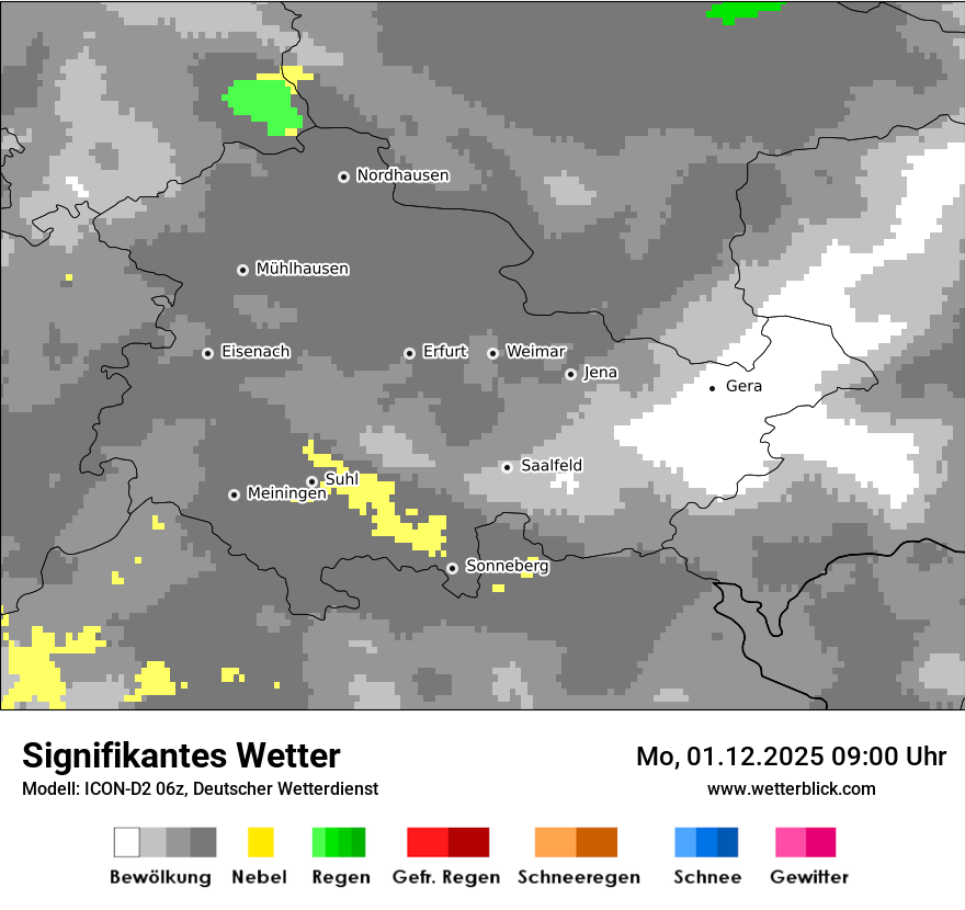 Modellkarten Signifikantes Wetter