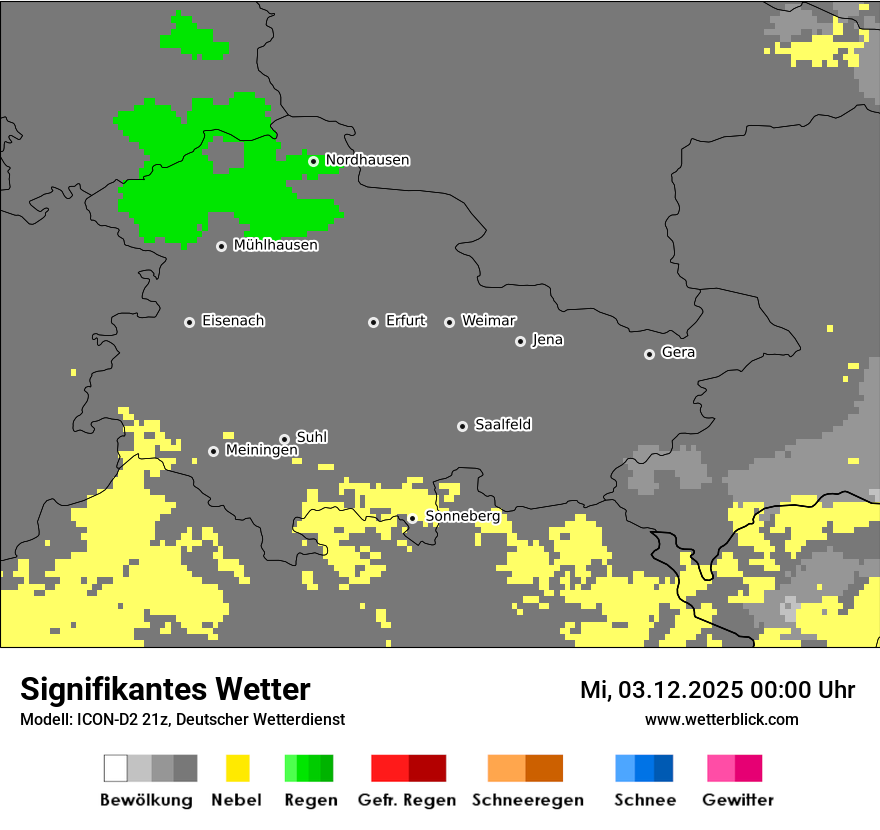 Modellkarten Signifikantes Wetter