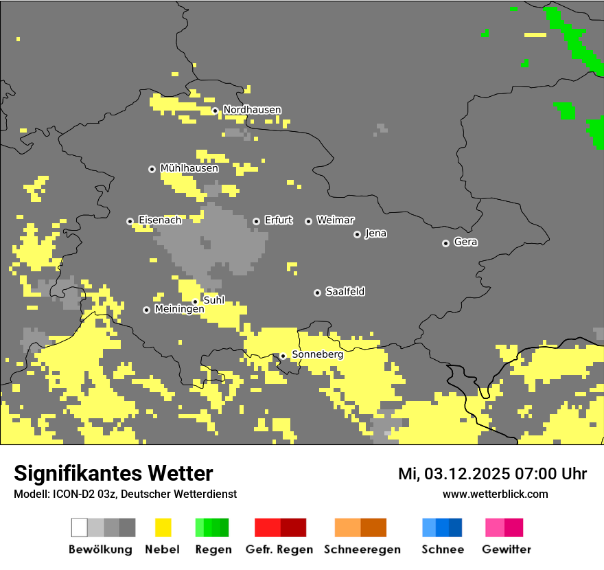 Modellkarten Signifikantes Wetter