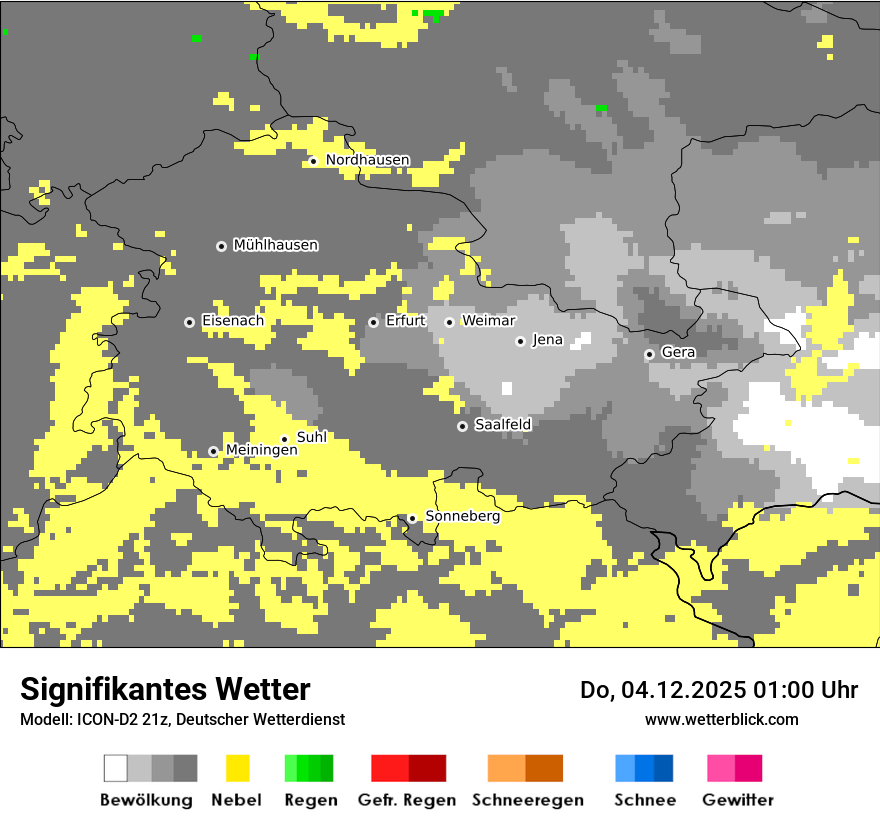Modellkarten Signifikantes Wetter