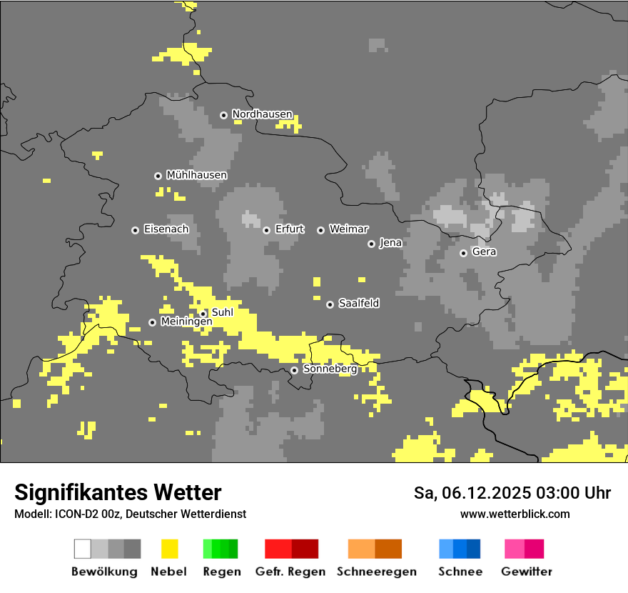 Modellkarten Signifikantes Wetter