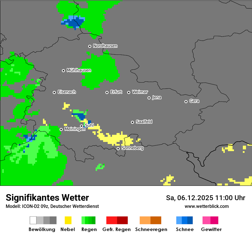 Modellkarten Signifikantes Wetter