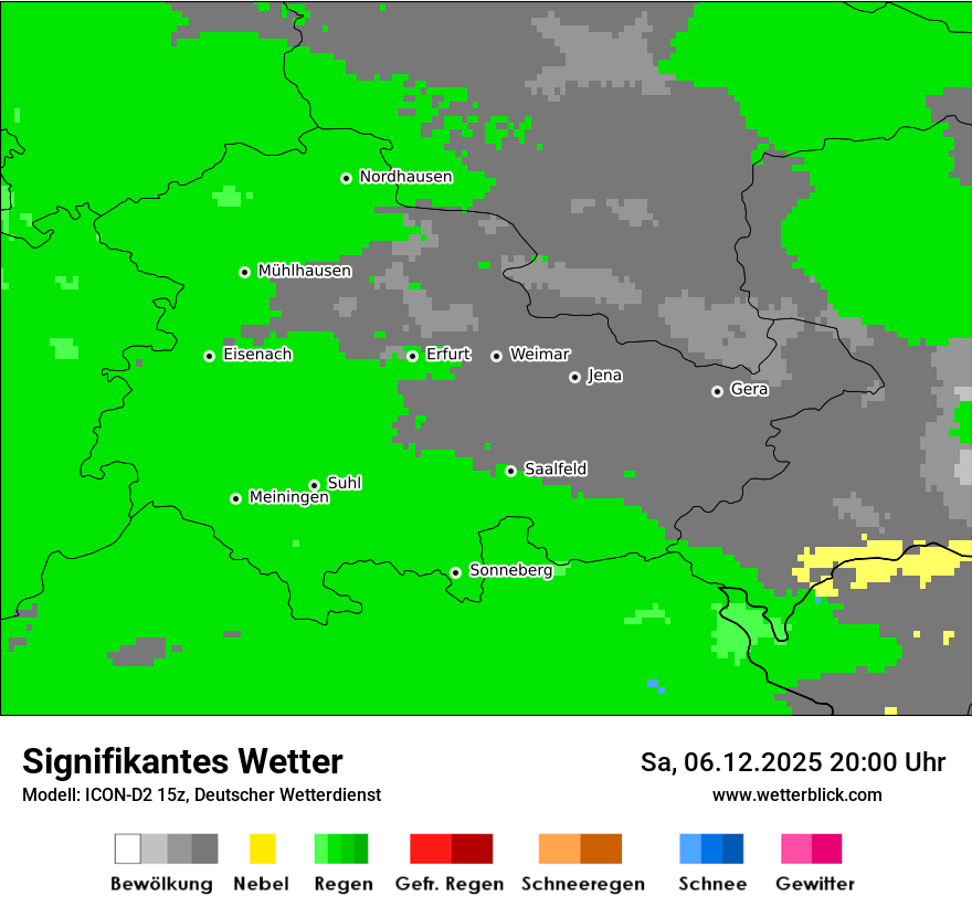 Modellkarten Signifikantes Wetter